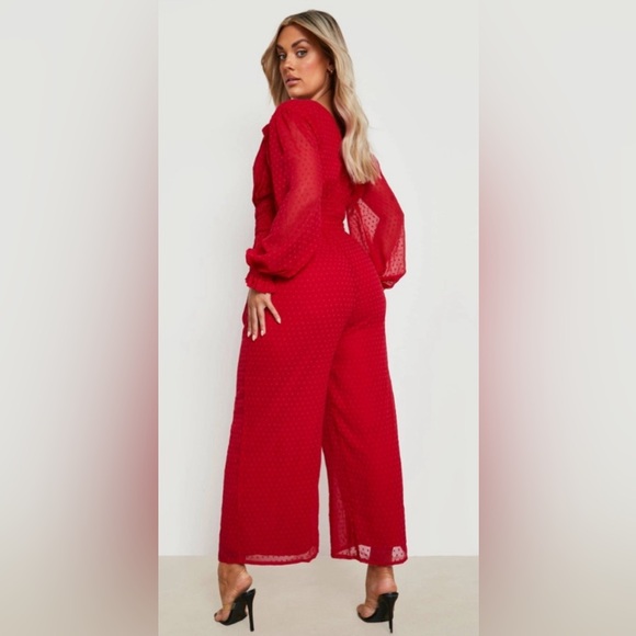 Red Red Red Boohoo Jumpsuit - Picture 2 of 5